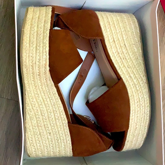 JustFab Shoes - Just Fab Brown Espadrilles Wedges
